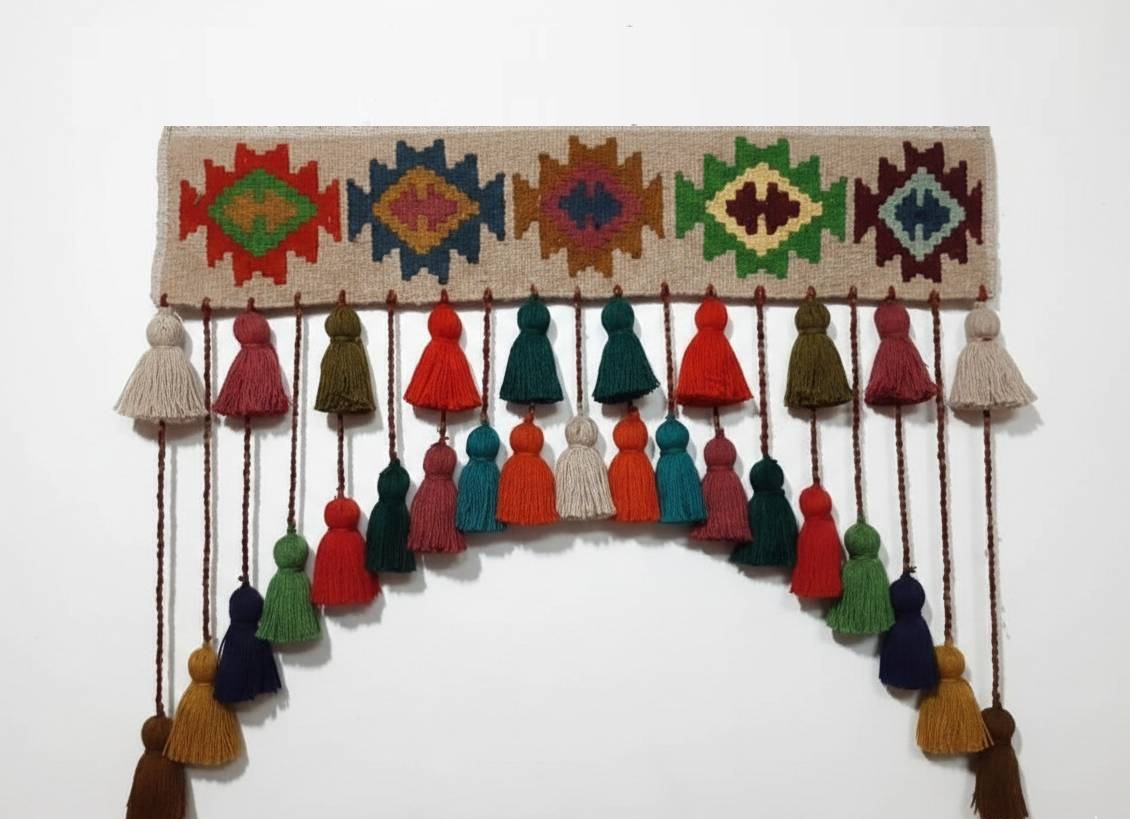 پرده سنتی آویز گلیمی سنتی مدل گلیم طرح ساز