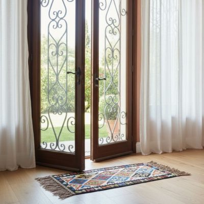 گلیم دستبافت طرح دکوراسیون داخلی کد۸۰۰۱