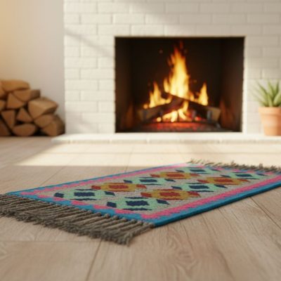 گلیم دستبافت پشمی کد ۶۵۲