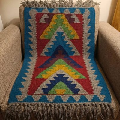 گلیم دستبافت نخ پشم طبیعی کد۶۱۱