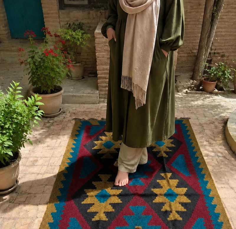 گلیم دومتری ارزان (2) گلیم دستبافت خرید